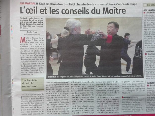 Article de journal paru à Chateaudun dans l'écho républicain. Merci à eux